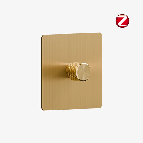 Zigbee Smart Dimmer Switch - Solid Brushed Brass 1-4 Gang