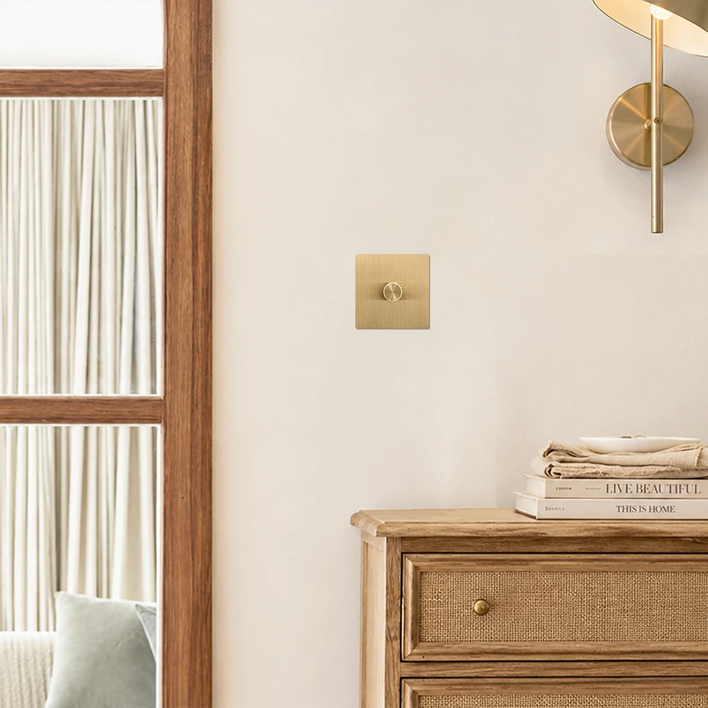 Brushed Brass 1-Gang Zigbee Smart Dimmer Switch