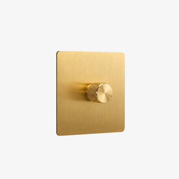 Zigbee Smart Dimmer Switch – Solid Brushed Brass (1–4 Gang)