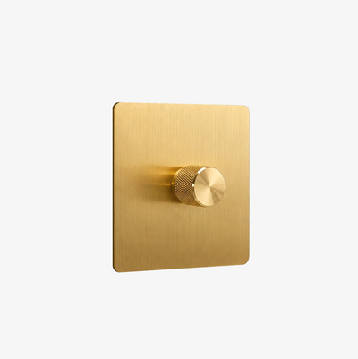 Zigbee Smart Dimmer Switch – Solid Brushed Brass (1–4 Gang)