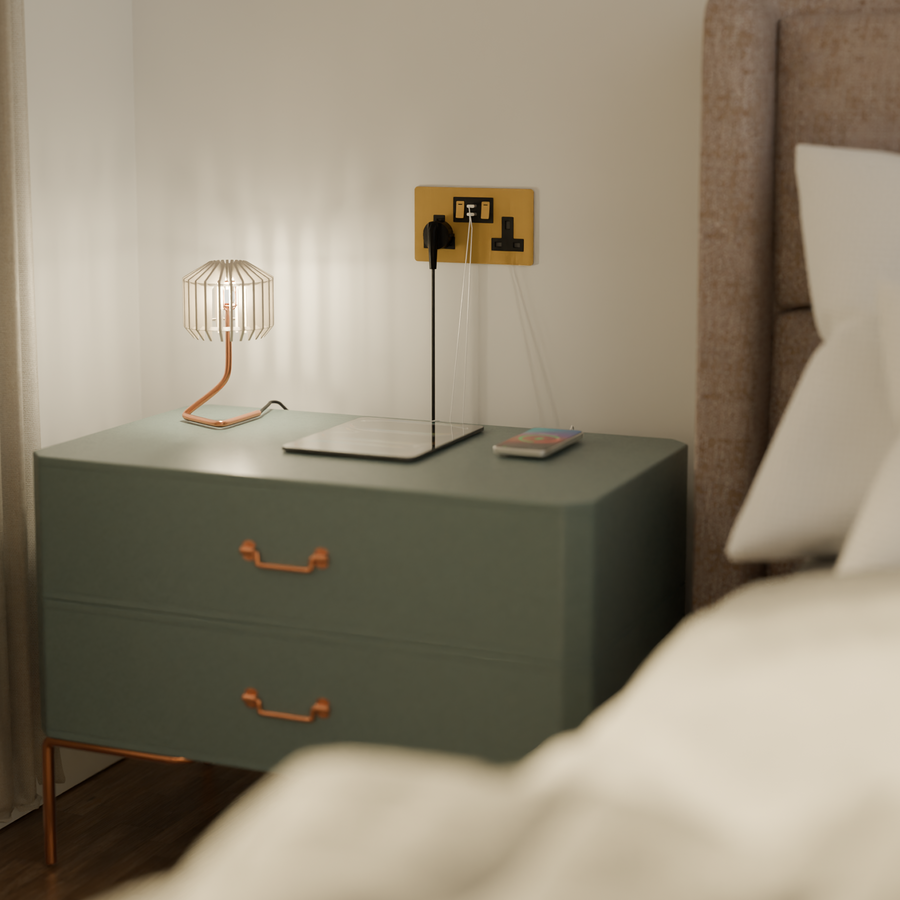 Zigbee Smart Sockets-Brushed Brass