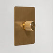 Dimmer switch - Solid Brushed Brass 1-4 Gang