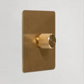 Dimmer switch - Solid Brushed Brass 1-4 Gang