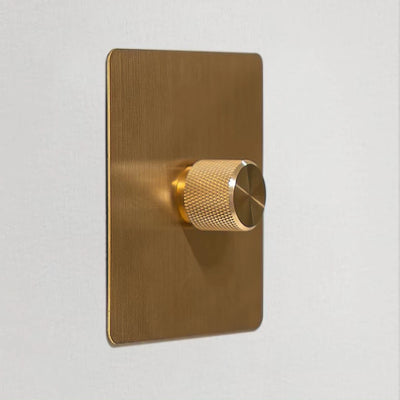 Zigbee Smart Dimmer Switch - Solid Brushed Brass 1-4 Gang