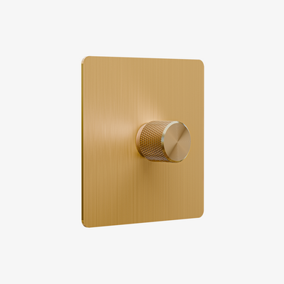 Dummy Dimmer - Solid Brushed Brass 1-4 Gang