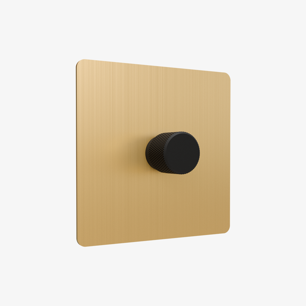 Zigbee Smart Dimmer Switch – Solid Brushed Brass 1-4 Gang