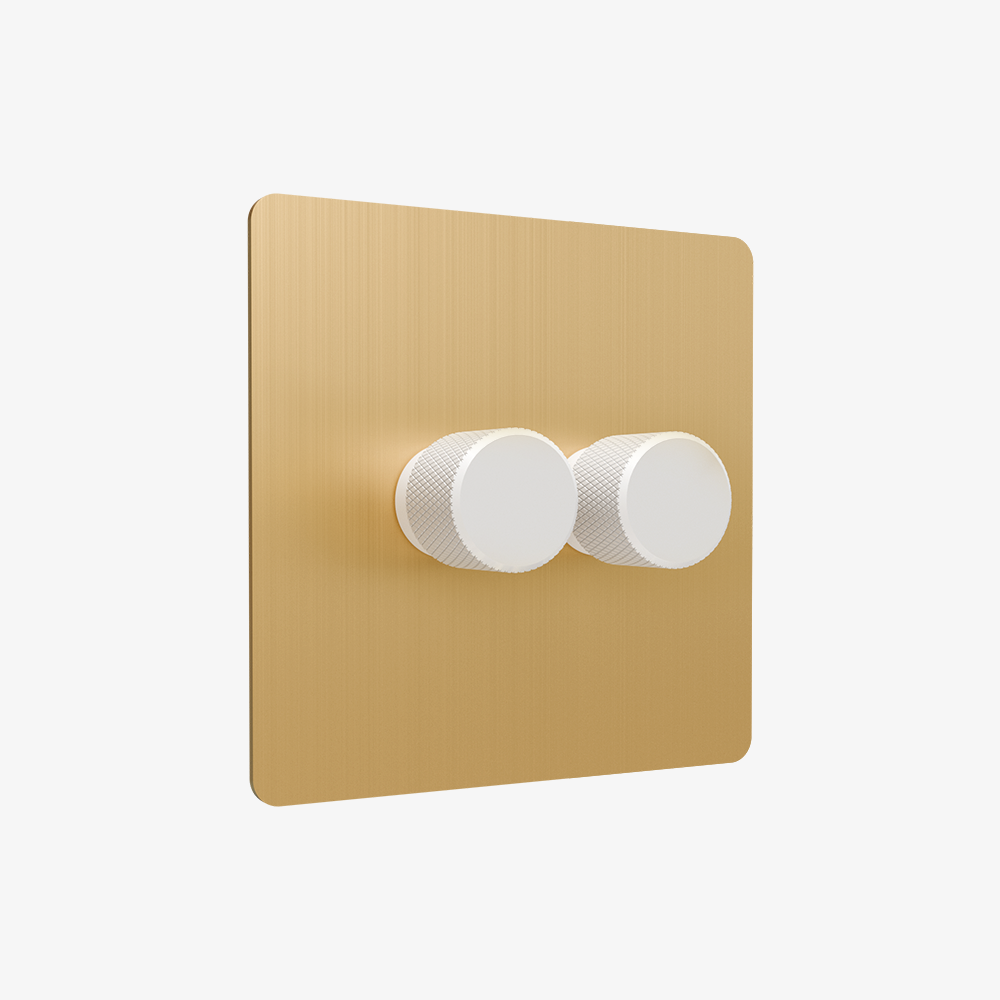 Zigbee Smart Dimmer Switch – Solid Brushed Brass 1-4 Gang
