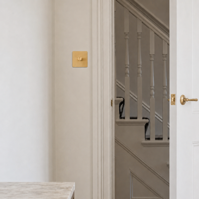 Dummy Dimmer - Solid Brushed Brass 1-4 Gang