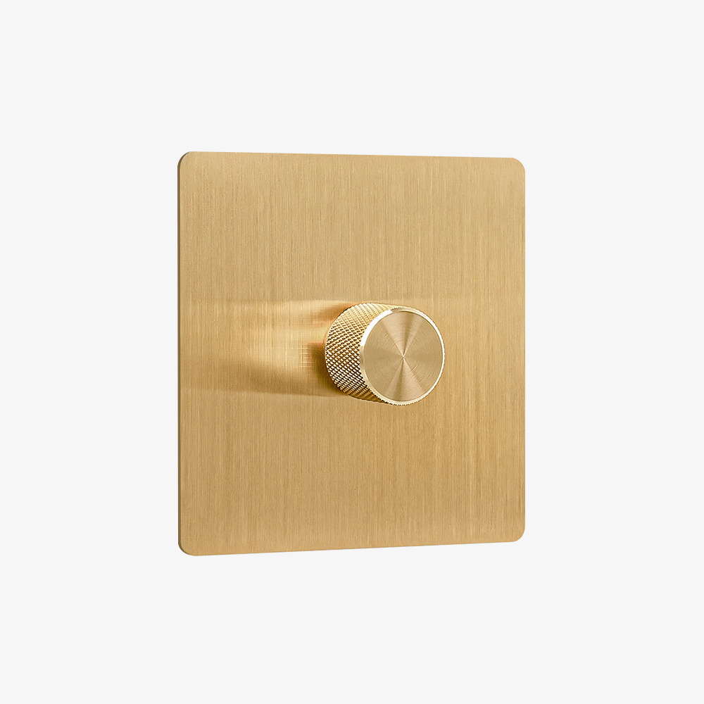Zigbee Smart Dimmer Switch – Solid Brushed Brass (1–4 Gang)
