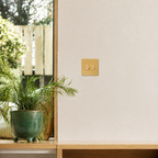 Light Switch - Solid Brushed Brass 1-4 Gang