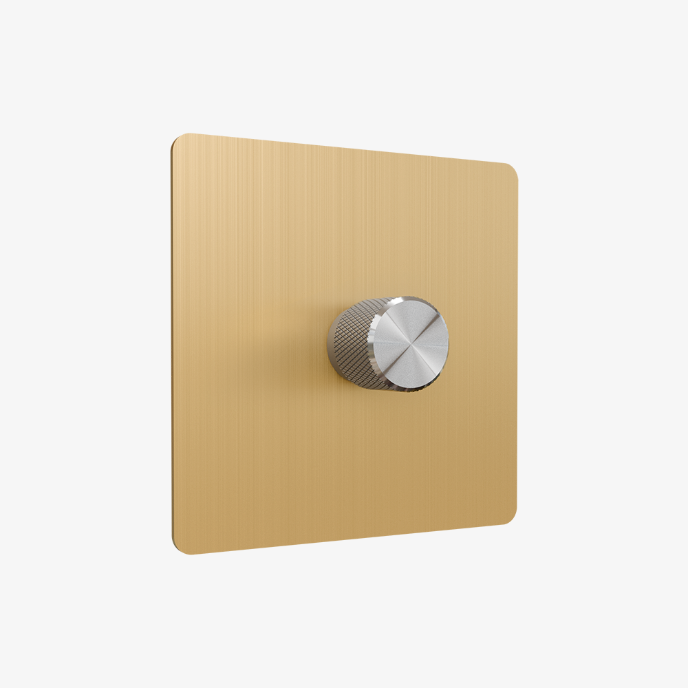 Zigbee Smart Dimmer Switch – Solid Brushed Brass 1-4 Gang