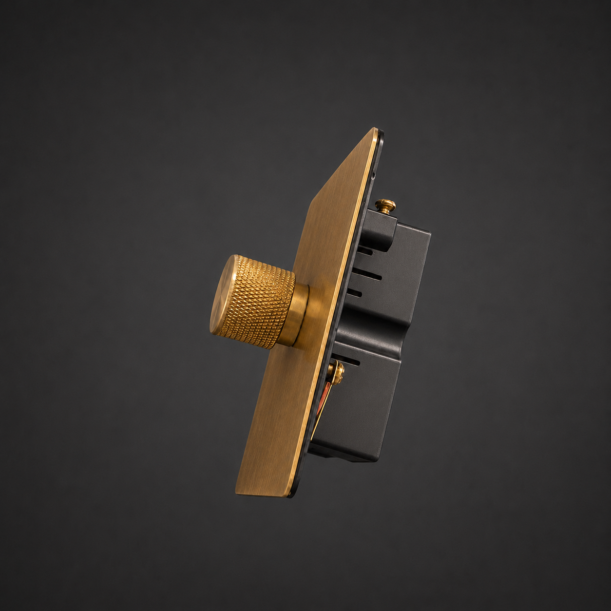 Light Switch - Solid Brushed Brass 1-4 Gang