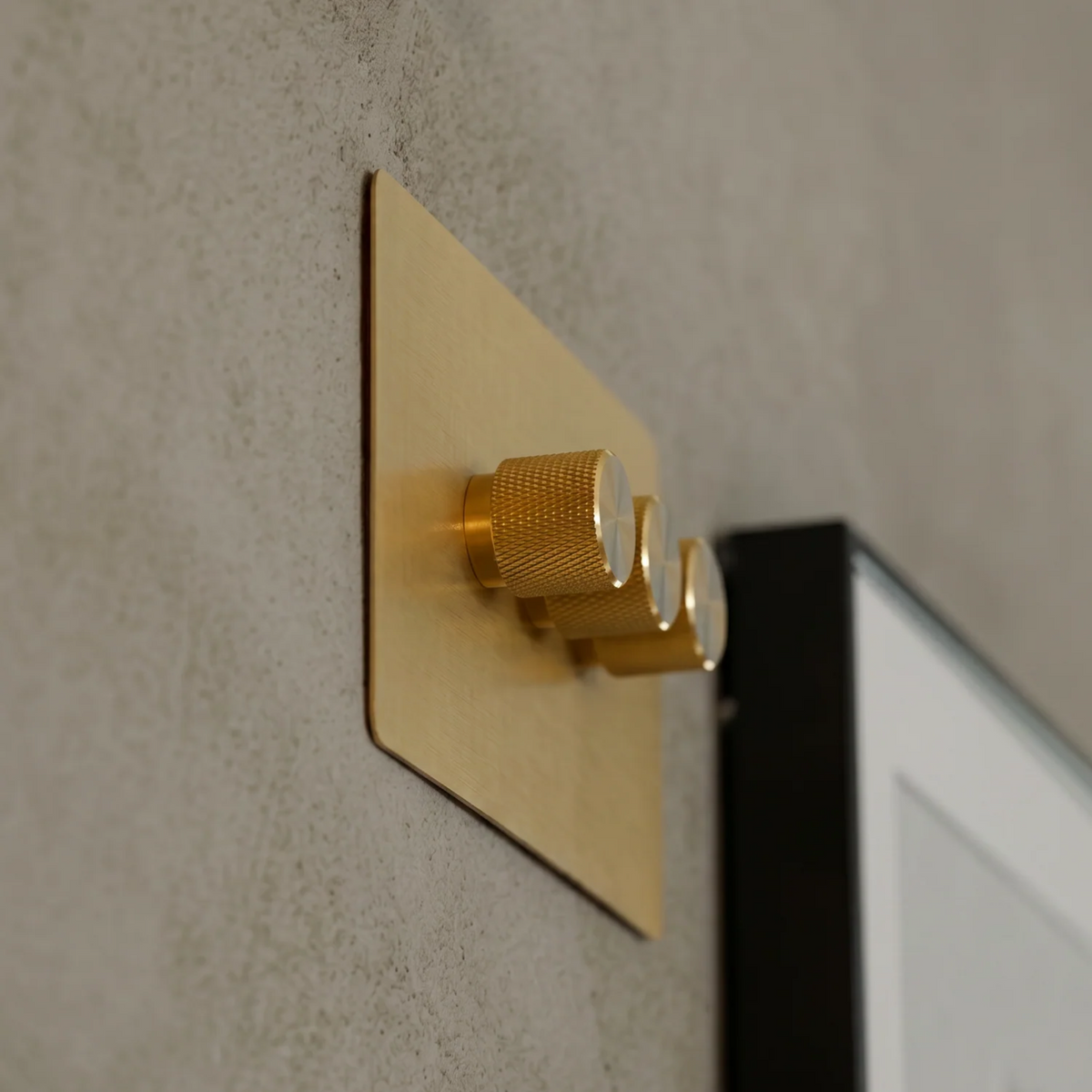 Dummy Dimmer - Solid Brushed Brass 1-4 Gang