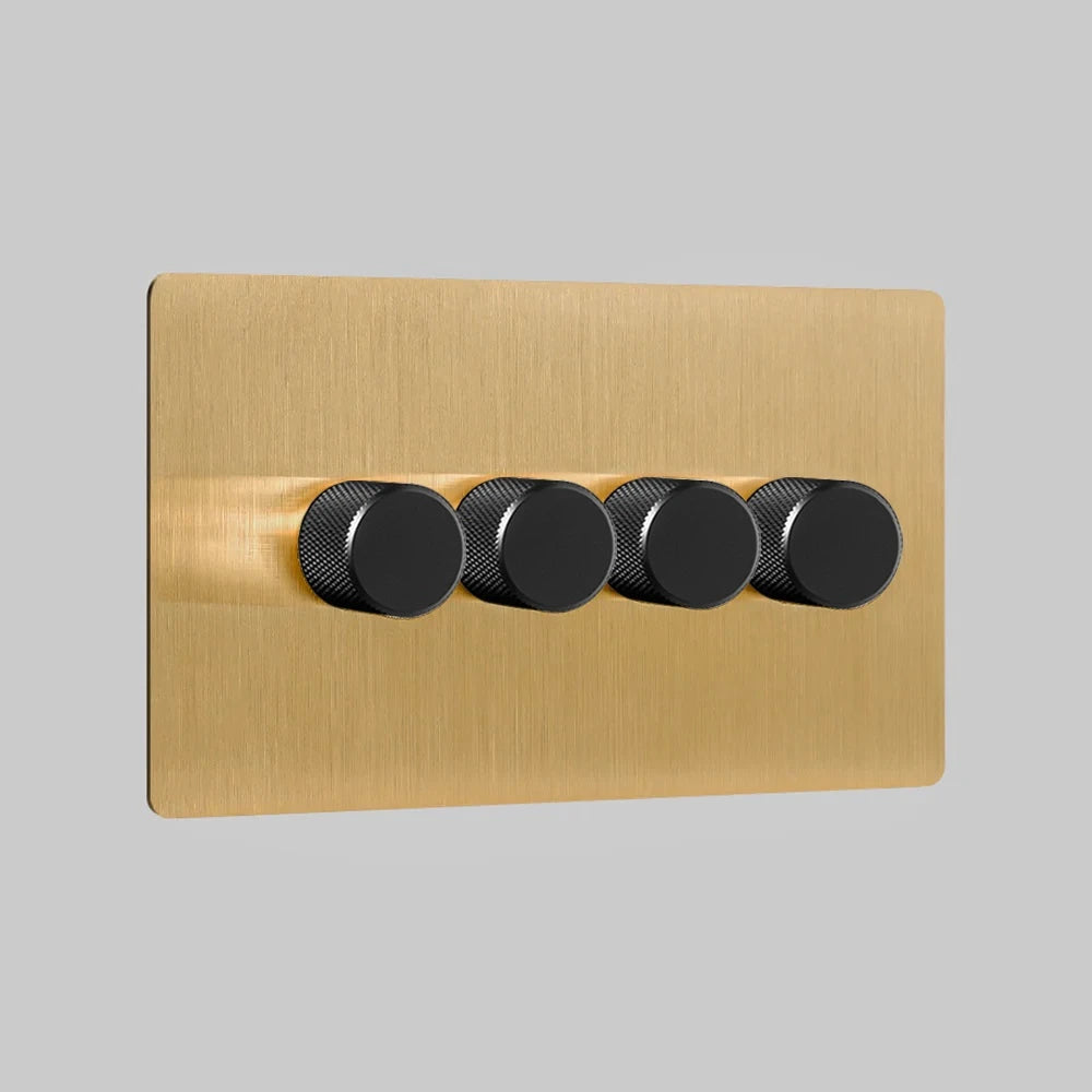 brass 4 gang led dimmer 0-10v 2 way