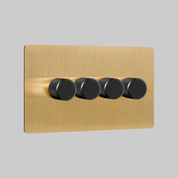 brass 4 gang led dimmer 0-10v 2 way