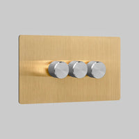 brass 3 gang dimmer switch 400W
