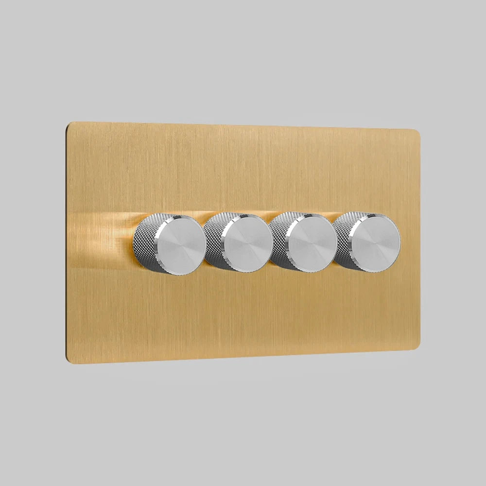 brass 4 gang dimmer switch 400W