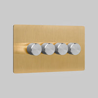 brass 4 gang led dimmer 0-10v 2 way
