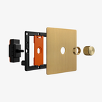 Dimmer Switch – Solid Brushed Brass (1–4 Gang)