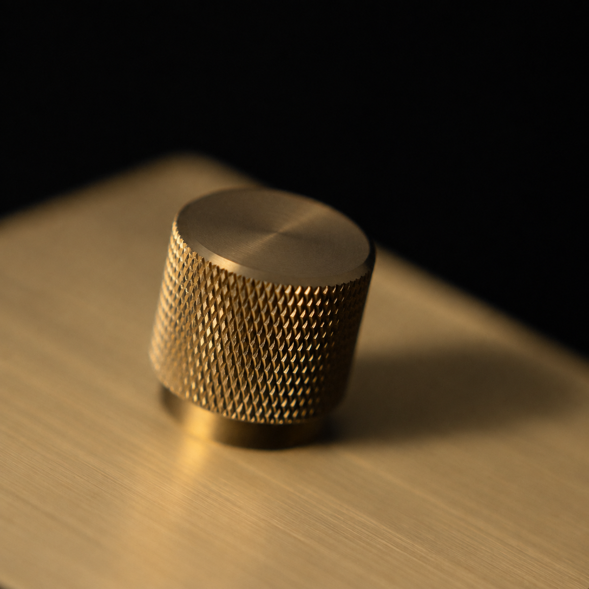Dimmer Switch – Solid Brushed Brass (1–4 Gang)
