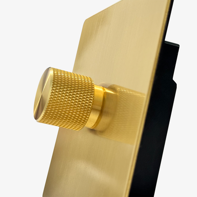 Zigbee Smart Dimmer Switch – Solid Brushed Brass (1–4 Gang)