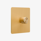 Dimmer Switch – Solid Brushed Brass (1–4 Gang)