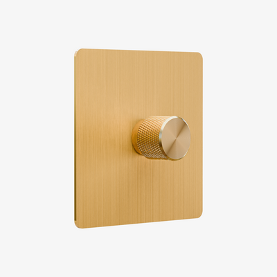 Dummy Dimmer - Solid Brushed Brass 1-4 Gang