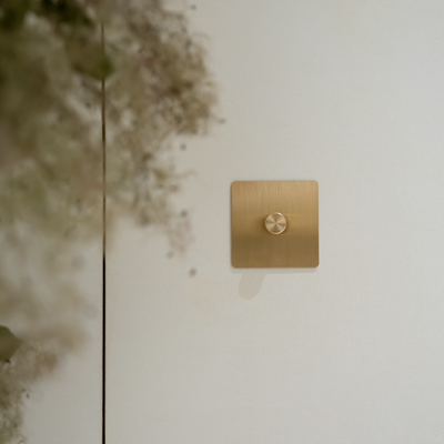 Light Switch - Solid Brushed Brass 1-4 Gang