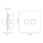 Smart Dimmer Switch - Solid Brushed Brass 1-4 Gang
