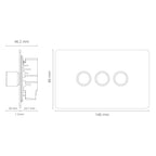 Smart Dimmer Switch - Solid Brushed Brass 1-4 Gang