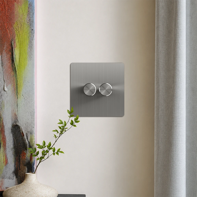 Zigbee Smart Dimmer Switch - Solid Stainless Steel 1-4 Gang