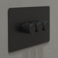 black 3 gang dimmer switch for led 0-10v