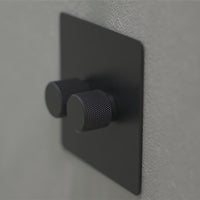 black 2 gang intermediate dummy dimmer switch for led