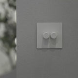 Multi-Point Rotary Dimmer Switch – Matt White (1–4 Gang)