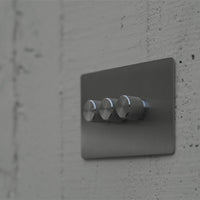 2 way 3 gang steel light switch