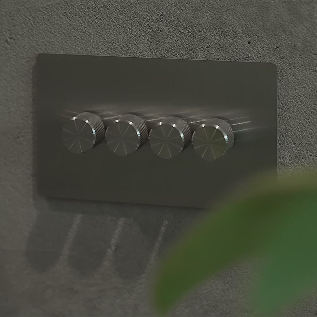 4 gang intermediate steel dummy dimmer