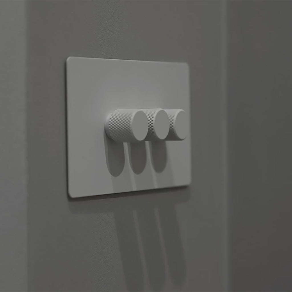 3 gang cream intermediate dummy dimmer