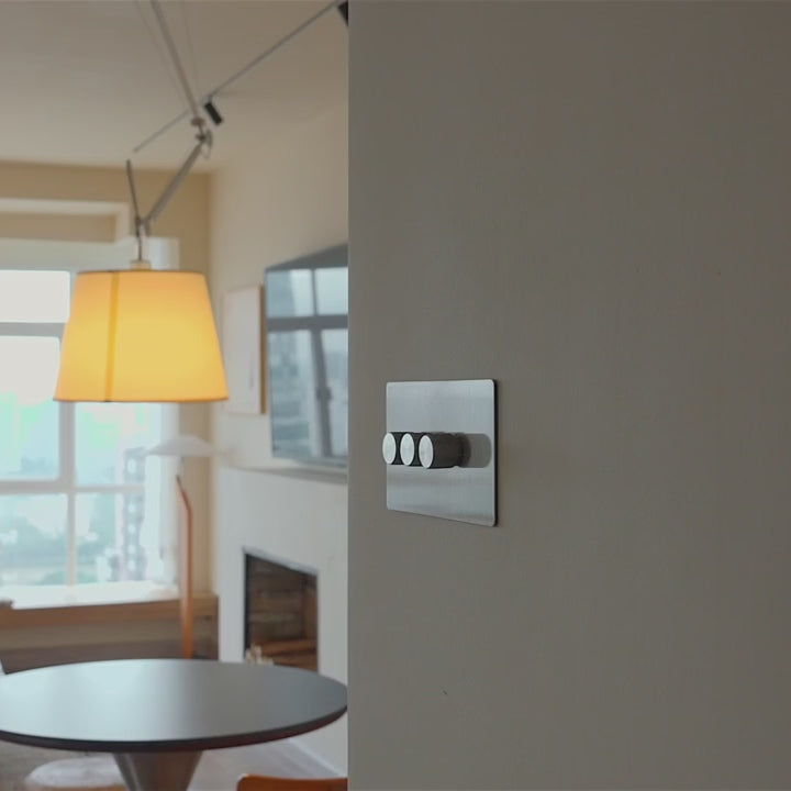 Smart Dimmer Switch - Solid Stainless Steel 1-4 Gang