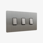 Rocker Light Switch-Stainless Steel 1-4 Gang