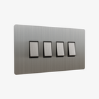 Rocker Light Switch-Stainless Steel 1-4 Gang
