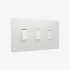 Rocker Light Switch-Matt White 1-4 Gang