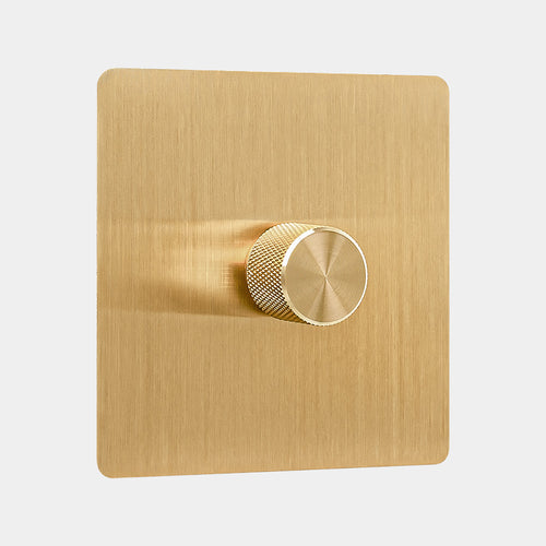 0-10V dimmer - Solid Brushed Brass 1-4 Gang