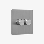 Dimmer Switch – Brushed Stainless Steel (1–4 Gang)