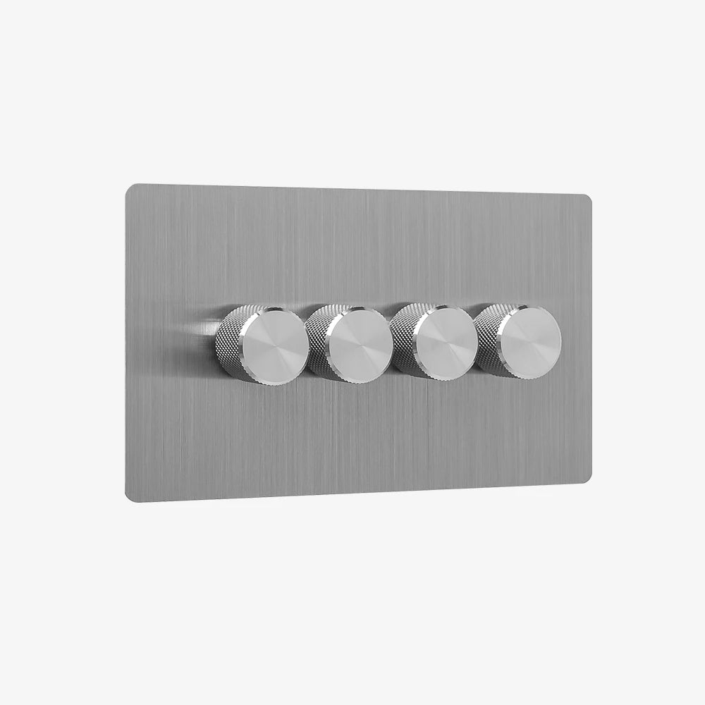 Multiway dimmer - Solid Stainless Steel 1-4 Gang