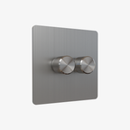 Dimmer Switch – Brushed Stainless Steel (1–4 Gang)