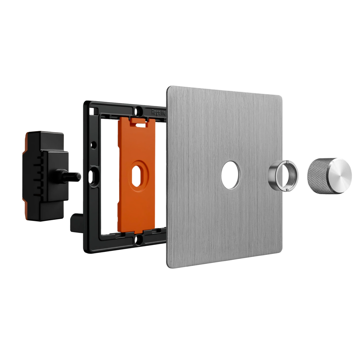 Dimmer Switch – Brushed Stainless Steel (1–4 Gang)