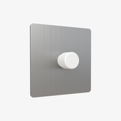 Dimmer Switch – Brushed Stainless Steel (1–4 Gang)