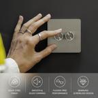 Smart Dimmer Switch - Solid Stainless Steel 1-4 Gang