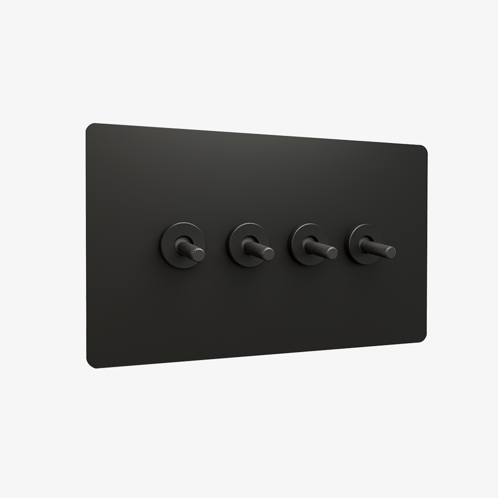 Zigbee Smart Toggle Light Switch-Matt Black 1-4 Gang
