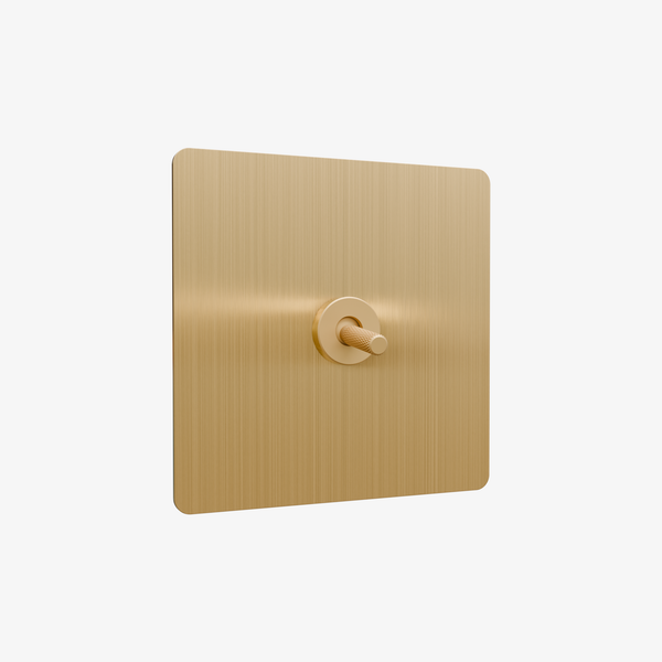 Zigbee Smart Toggle Light Switch – Brushed Brass 1–4 Gang